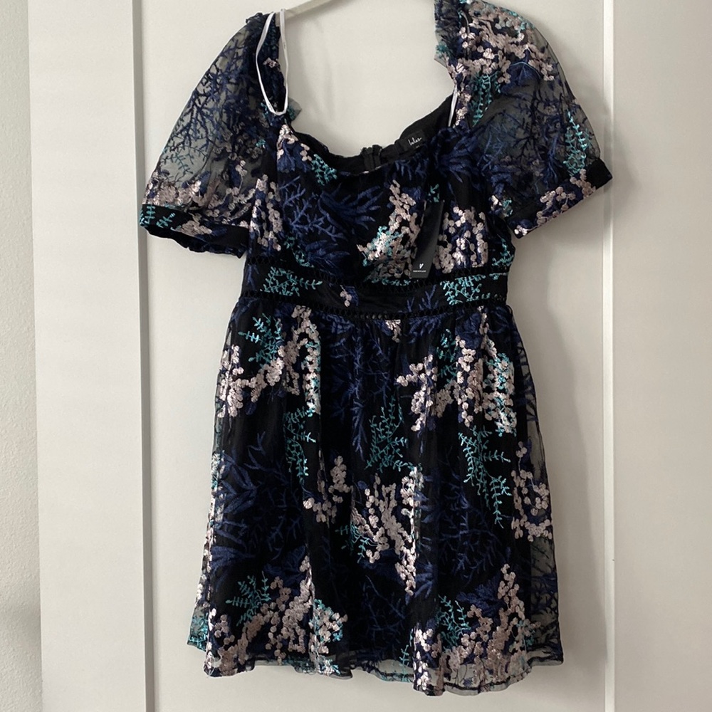NEW never worn Lulu’s black multi mini dress size XL